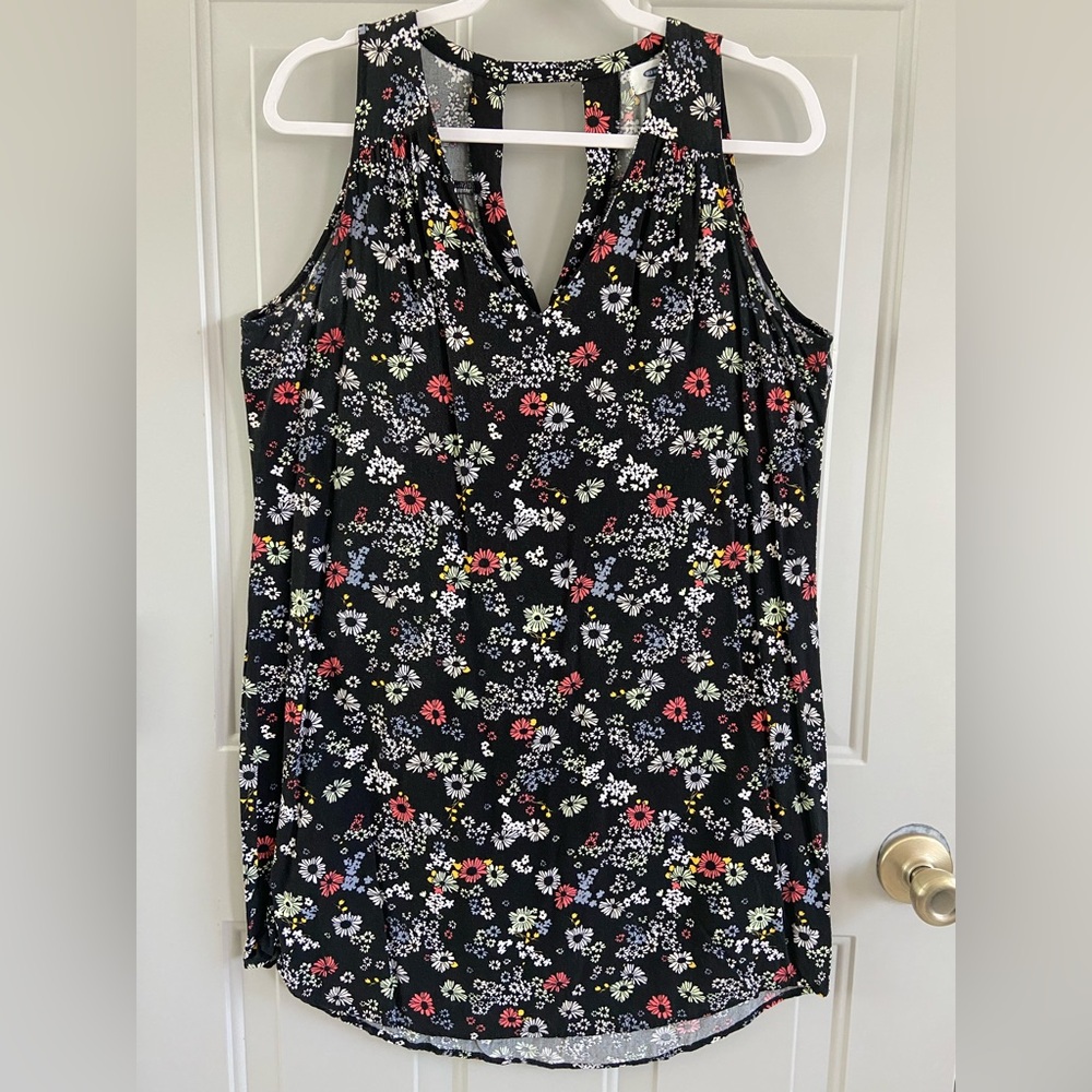 Old Navy Black Floral Dress